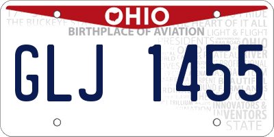 OH license plate GLJ1455