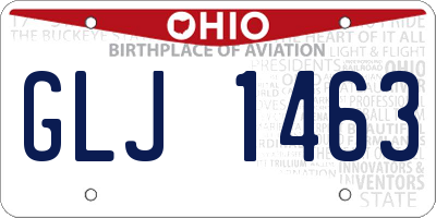OH license plate GLJ1463