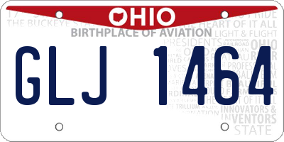 OH license plate GLJ1464