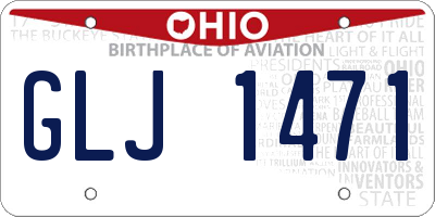 OH license plate GLJ1471