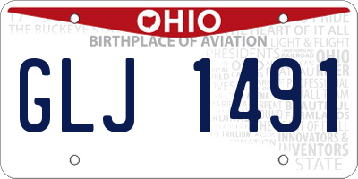 OH license plate GLJ1491