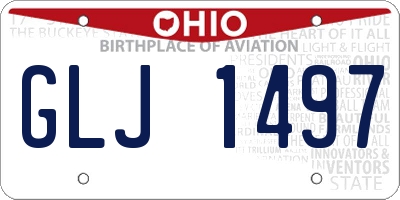 OH license plate GLJ1497