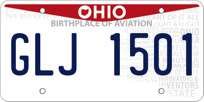 OH license plate GLJ1501