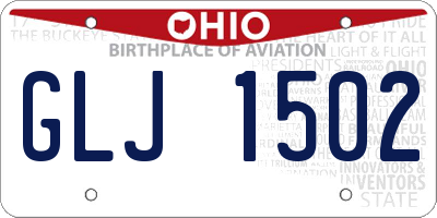 OH license plate GLJ1502