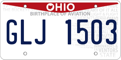 OH license plate GLJ1503