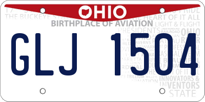 OH license plate GLJ1504