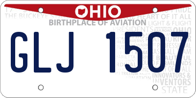 OH license plate GLJ1507