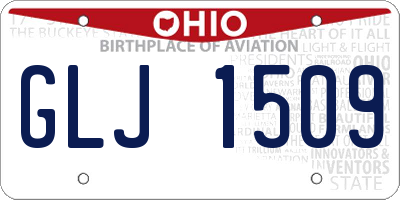 OH license plate GLJ1509