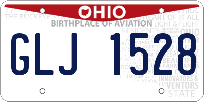 OH license plate GLJ1528
