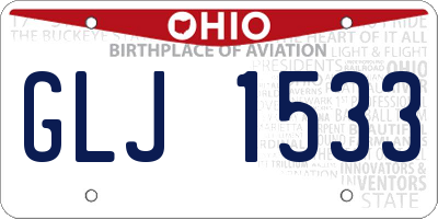OH license plate GLJ1533
