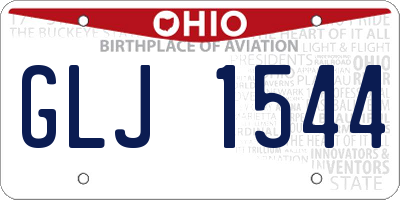 OH license plate GLJ1544