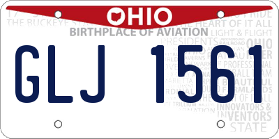 OH license plate GLJ1561
