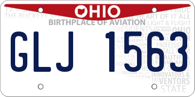 OH license plate GLJ1563