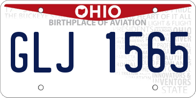 OH license plate GLJ1565