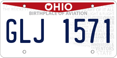OH license plate GLJ1571