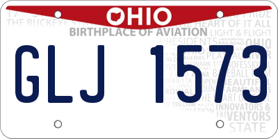 OH license plate GLJ1573
