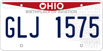 OH license plate GLJ1575