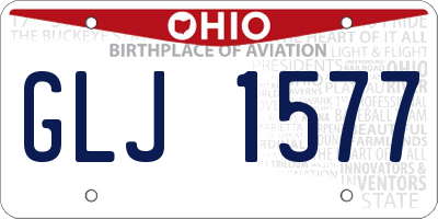 OH license plate GLJ1577