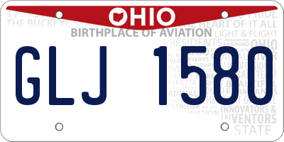 OH license plate GLJ1580