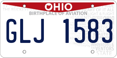 OH license plate GLJ1583