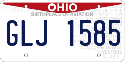 OH license plate GLJ1585