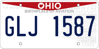 OH license plate GLJ1587