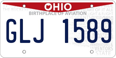 OH license plate GLJ1589