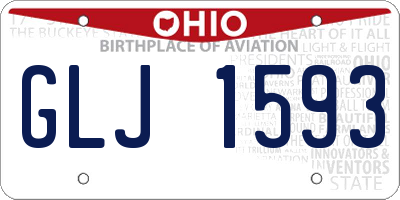 OH license plate GLJ1593