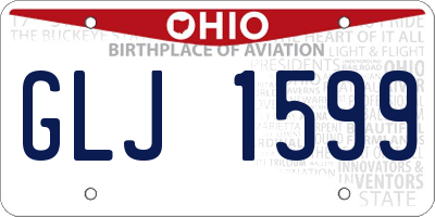 OH license plate GLJ1599