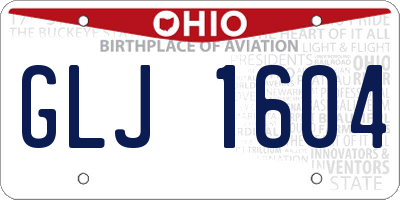OH license plate GLJ1604