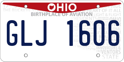 OH license plate GLJ1606