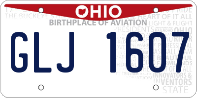 OH license plate GLJ1607