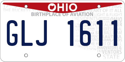 OH license plate GLJ1611