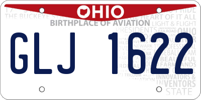 OH license plate GLJ1622