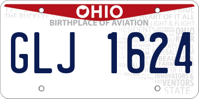 OH license plate GLJ1624