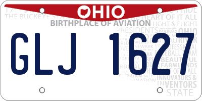 OH license plate GLJ1627