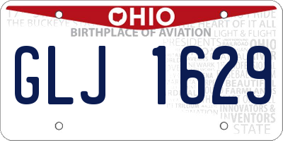 OH license plate GLJ1629
