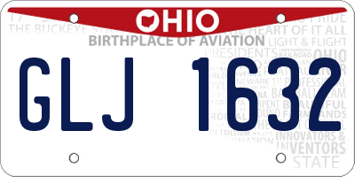 OH license plate GLJ1632