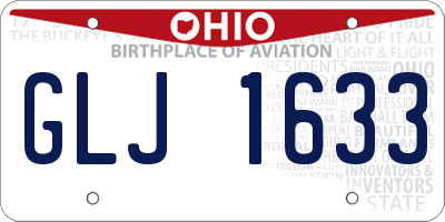 OH license plate GLJ1633