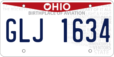 OH license plate GLJ1634