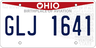 OH license plate GLJ1641
