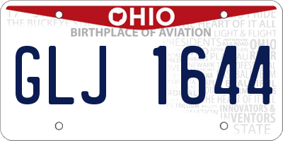 OH license plate GLJ1644