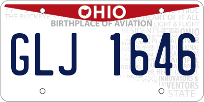 OH license plate GLJ1646