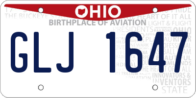OH license plate GLJ1647