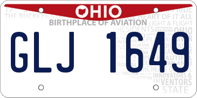 OH license plate GLJ1649