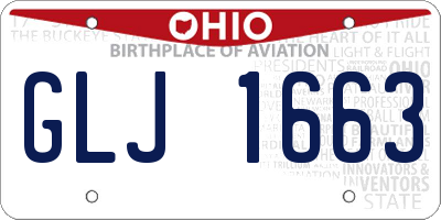 OH license plate GLJ1663