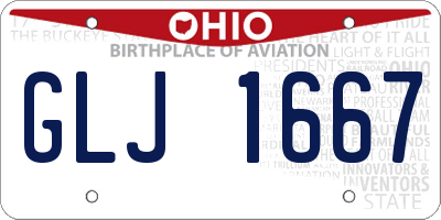 OH license plate GLJ1667