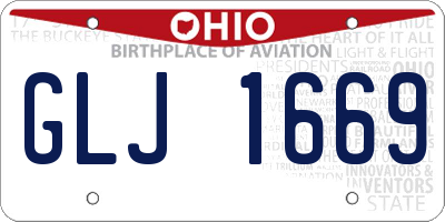 OH license plate GLJ1669