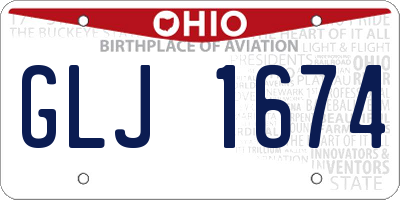 OH license plate GLJ1674