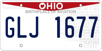 OH license plate GLJ1677